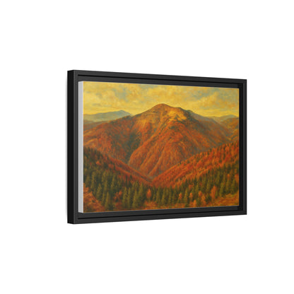 Autumn Landscape Wall Art, Cozy Home Decor, Nature Print, Framed Canvas, Fall Decorations, Gift Idea for Art Lovers