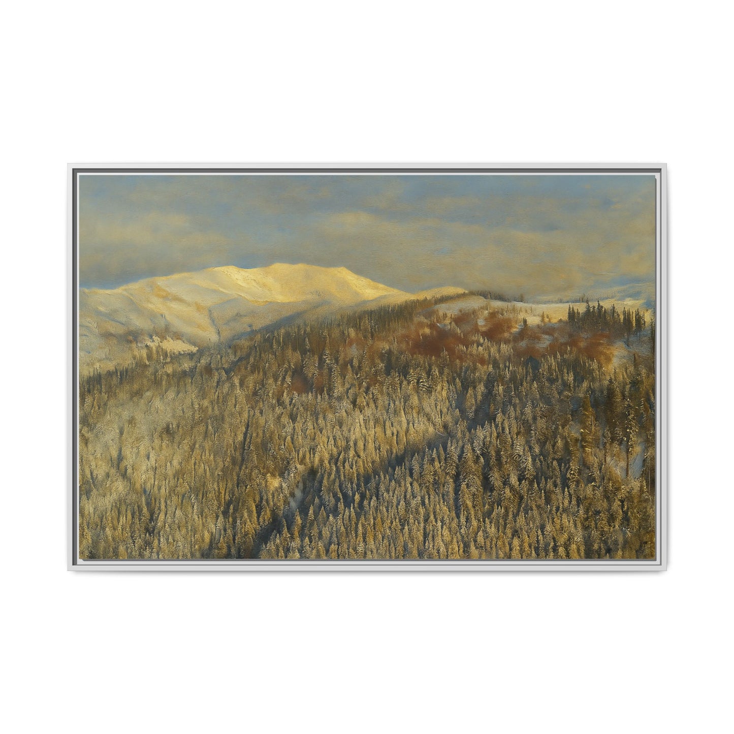 Framed Mountain Canvas Art, Perfect for Home Decor, Nature Wall Art, Gift for Nature Lovers, Cozy Atmosphere