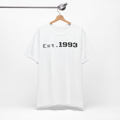 Est. 1993 Unisex Short Sleeve Tee - Perfect for Birthdays, Nostalgia, Casual Wear, Gifts, and Celebrations
