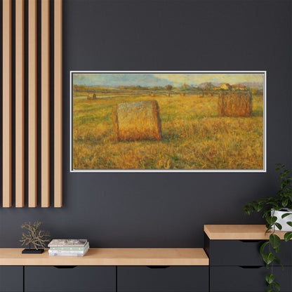 Framed Matte Canvas Wall Art - Rustic Farm Landscape, Country Decor, Home Gallery, Gift for Nature Lovers, Housewarming Decor