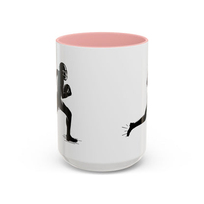 Football Player Themed Accent Coffee Mug, Sports Fan Gift, Unique Mug for Athletes, Coffee Lover, Game Day Essential