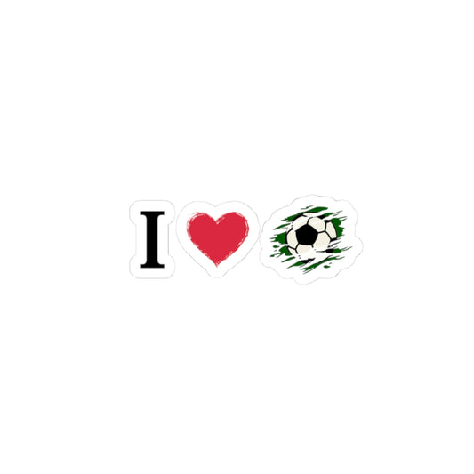 Soccer Love Kiss-Cut Stickers - Perfect for Fans, Gifts, Laptops, Bumpers, and Scrapbooking - product image