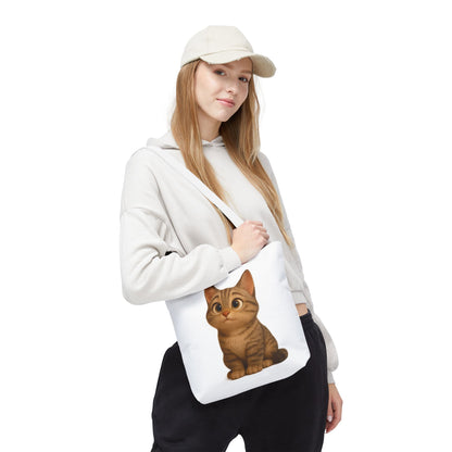 Cute Cat Tote Bag - Perfect for Animal Lovers, Eco-Friendly Carryall, Beach Bag, Shopping Tote, Gift for Cat Owners