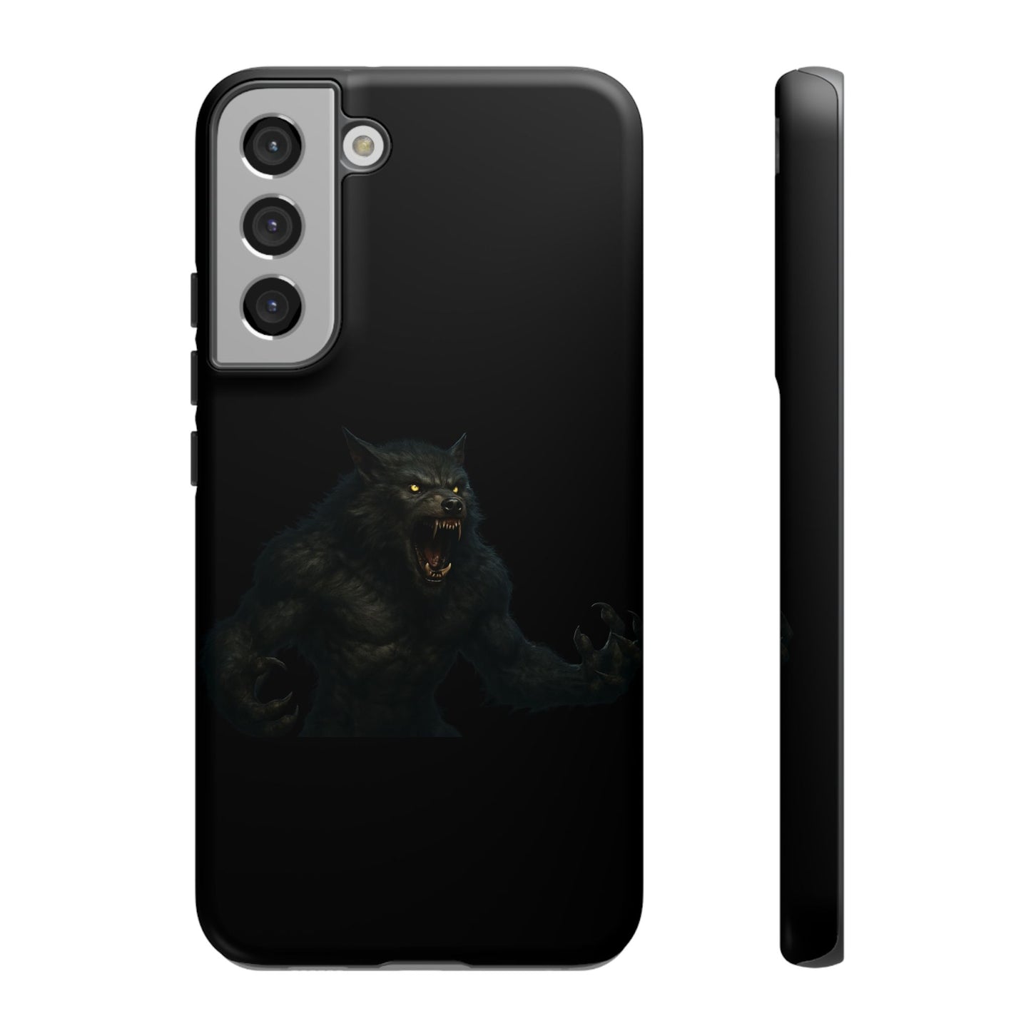 Werewolf Phone Case, Tough Cases, Black Panther Design, Gift for Animal Lovers, Phone Accessories, Fierce Phone Protection