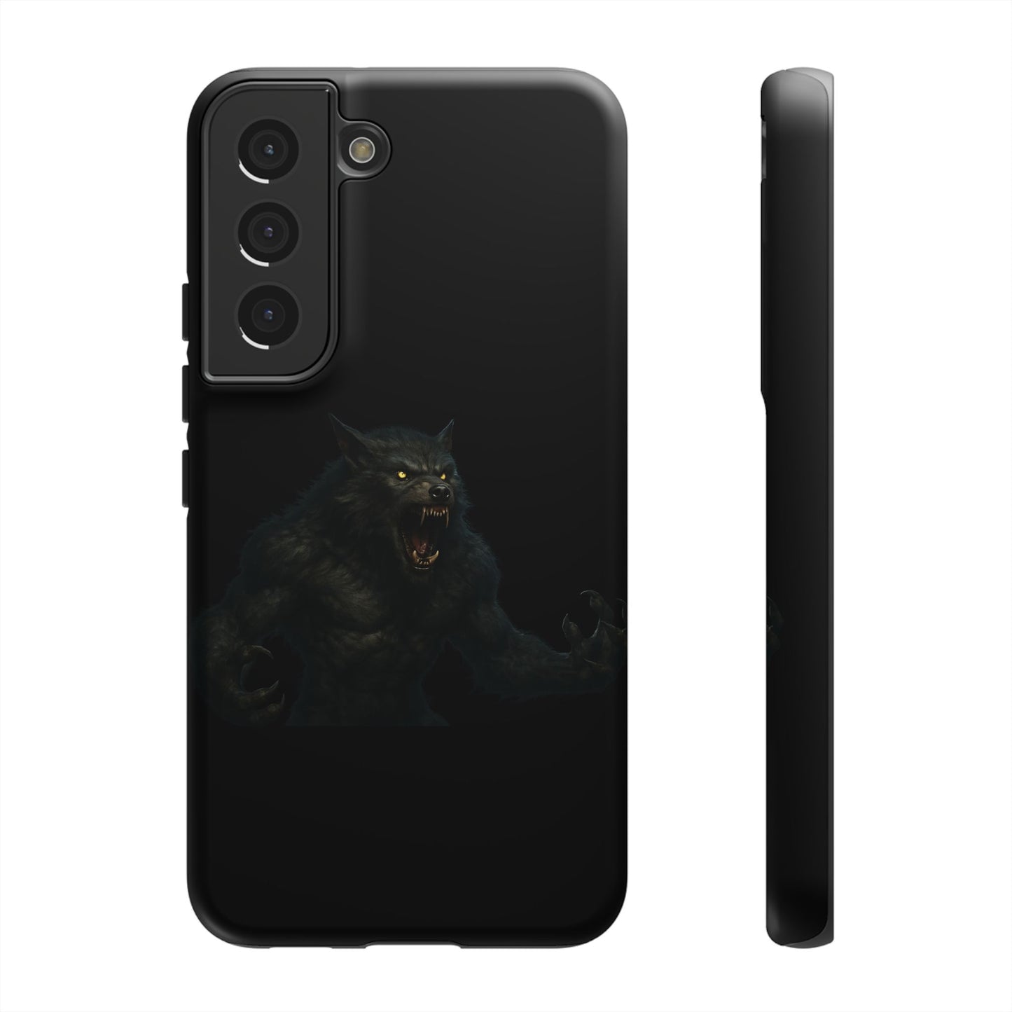 Werewolf Phone Case, Tough Cases, Black Panther Design, Gift for Animal Lovers, Phone Accessories, Fierce Phone Protection