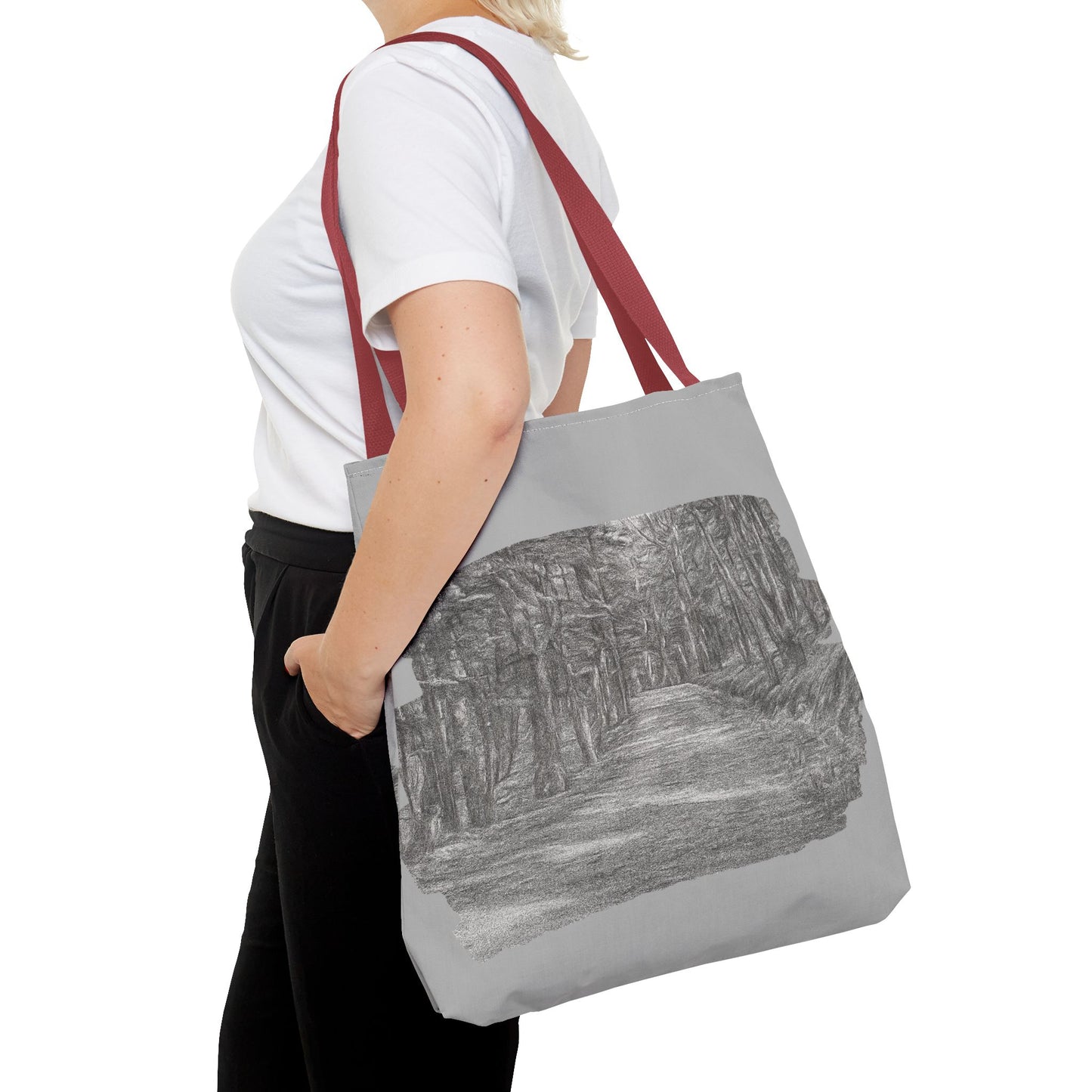 Scenic Path Tote Bag, Reversible Tote, Eco-Friendly Shopper, Outdoor Adventure Bag, Gift for Nature Lovers, Stylish Carryall