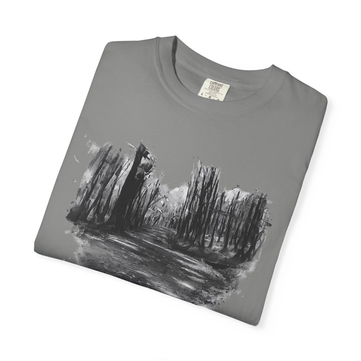 Artistic Forest Scene T-shirt | Nature Lover Gift, Outdoor Adventure Tee, Eco-Friendly Fashion, Vintage Inspired Clothing, Unisex Gift