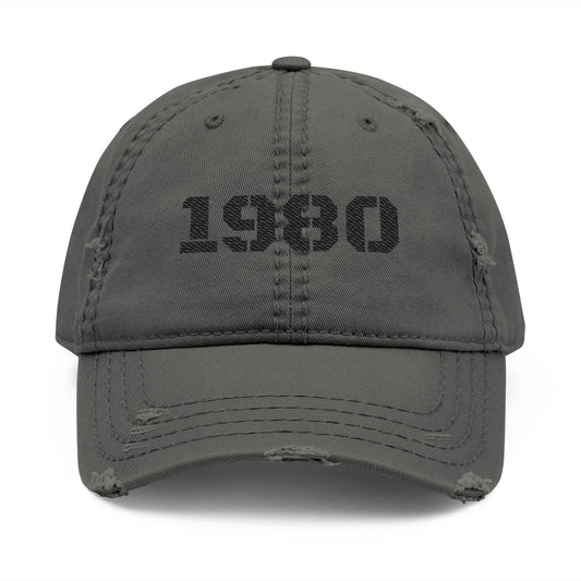 1980 Distressed Dad Hat - Vintage Style Cap for Casual Outfits, Great Gift for Dads, Father's Day, Birthdays, Outdoor Adventures, [...] - product image