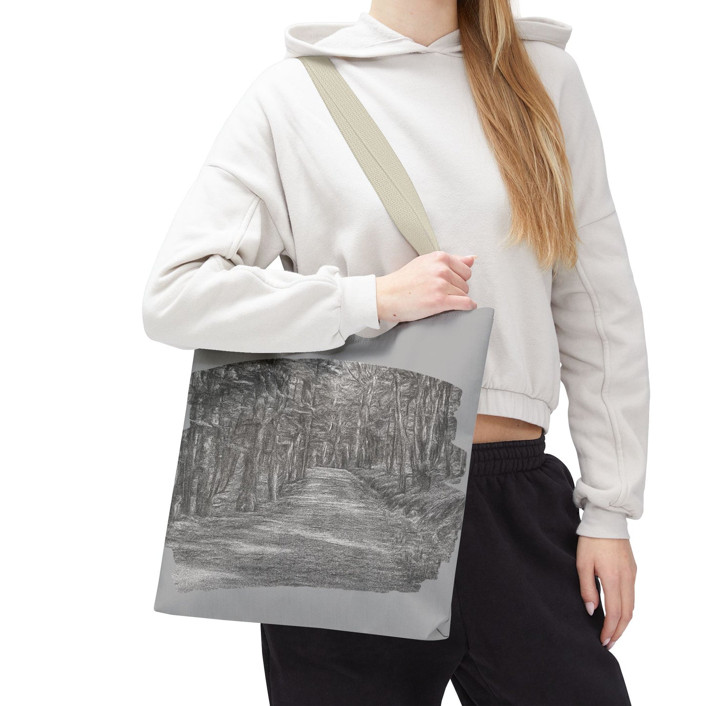 Scenic Path Tote Bag, Reversible Tote, Eco-Friendly Shopper, Outdoor Adventure Bag, Gift for Nature Lovers, Stylish Carryall