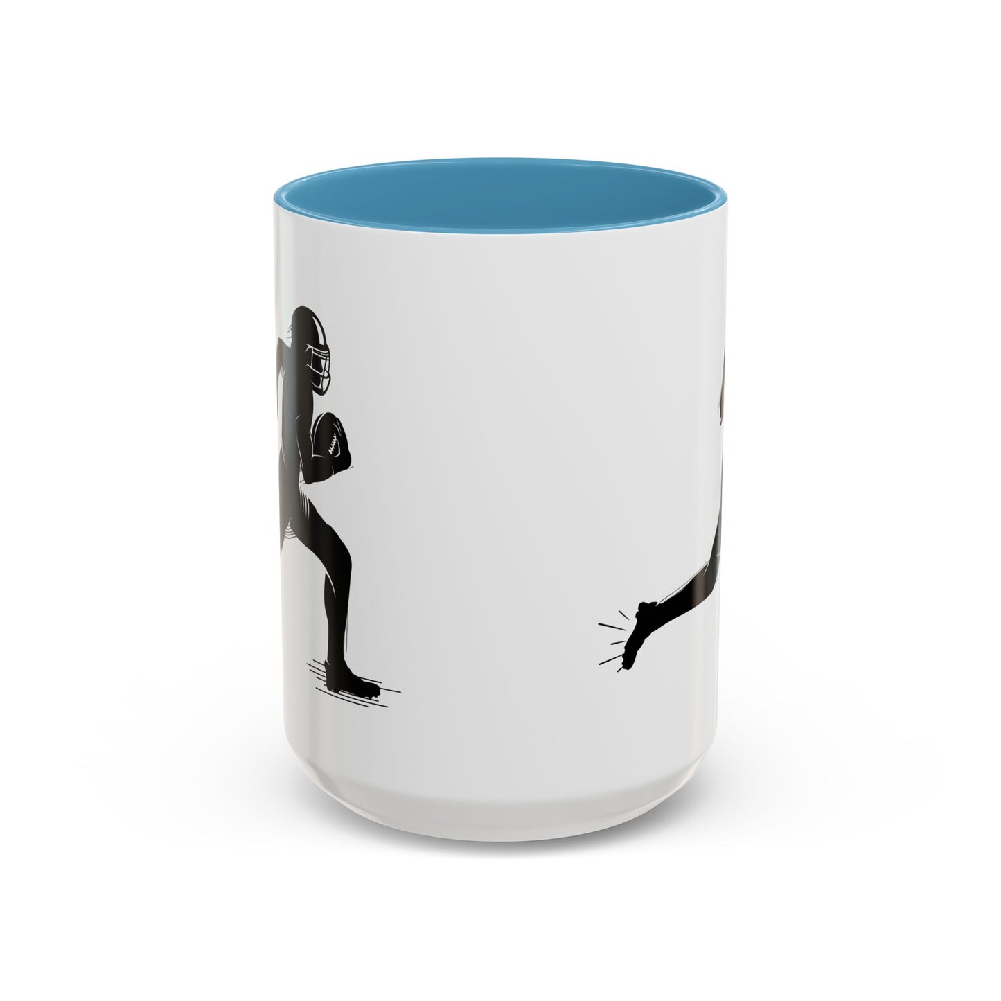 Football Player Themed Accent Coffee Mug, Sports Fan Gift, Unique Mug for Athletes, Coffee Lover, Game Day Essential