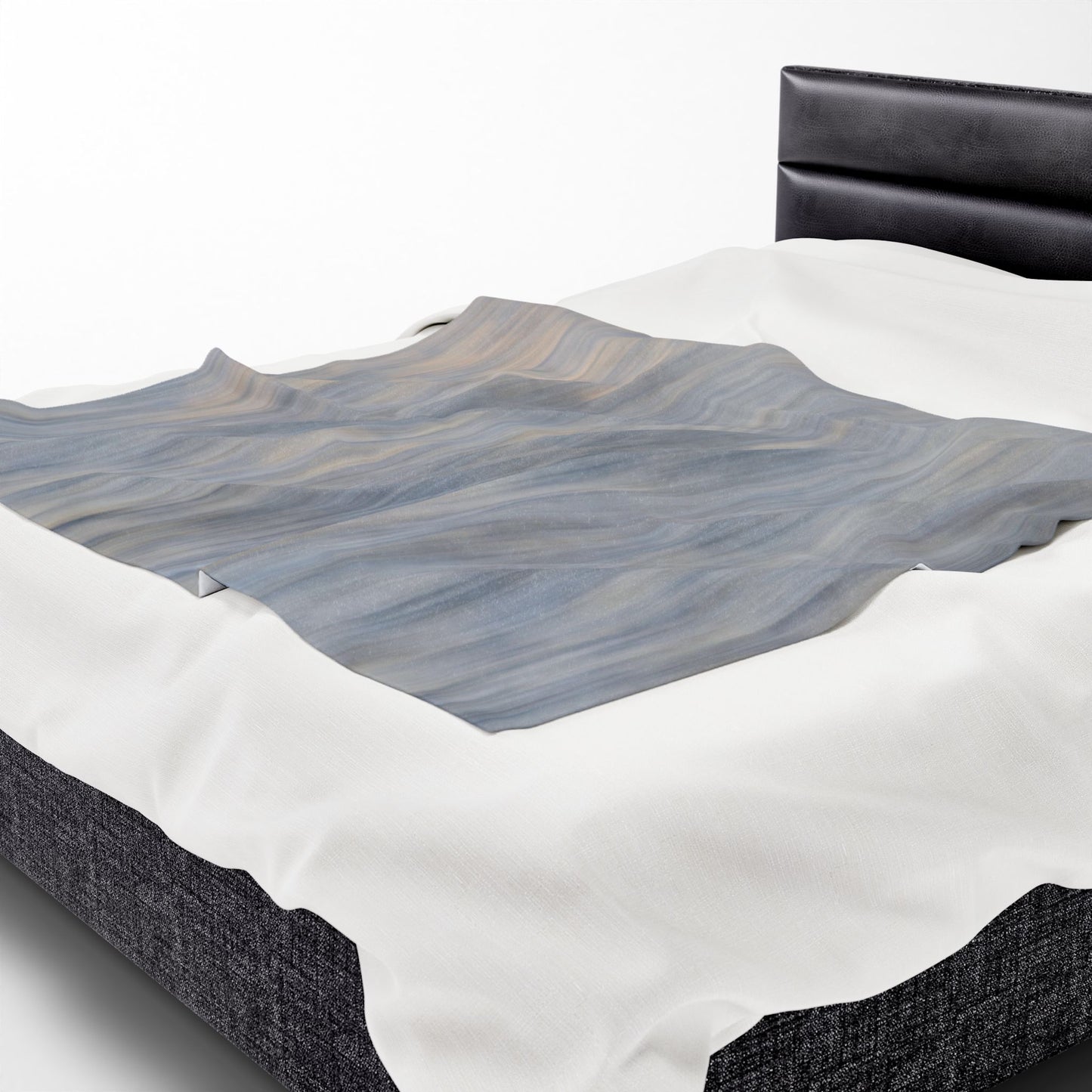 Cozy Velveteen Plush Blanket - Soft Textured Throw for Relaxation & Comfort