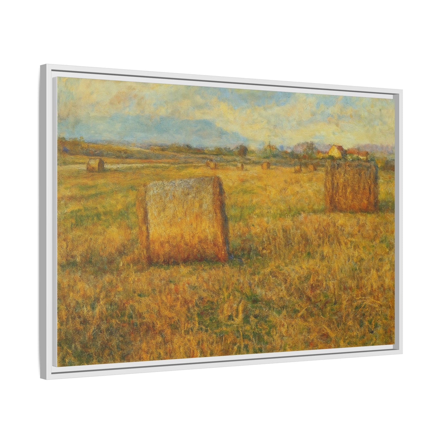 Framed Matte Canvas Wall Art - Rustic Farm Landscape, Country Decor, Home Gallery, Gift for Nature Lovers, Housewarming Decor