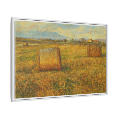 Framed Matte Canvas Wall Art - Rustic Farm Landscape, Country Decor, Home Gallery, Gift for Nature Lovers, Housewarming Decor