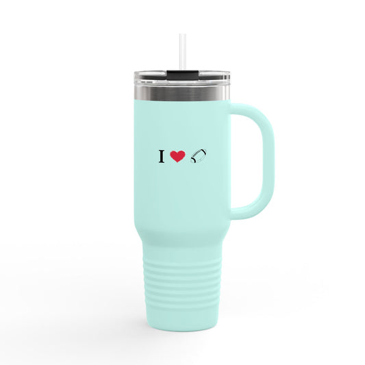 I Love Football Insulated Travel Mug, 40oz - Perfect For Writers, Students, Teachers | Funny Gift | Travel Coffee Mug | Stylish Tumbler | [...] - product image