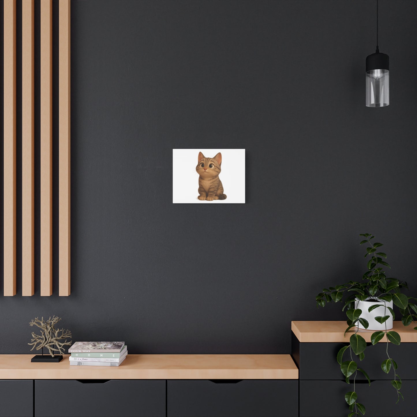 Adorable Cat Canvas Art, Cute Cat Wall Decor, Pet Lover Gift, Nursery Wall Art, Animal Print, Modern Home Decor