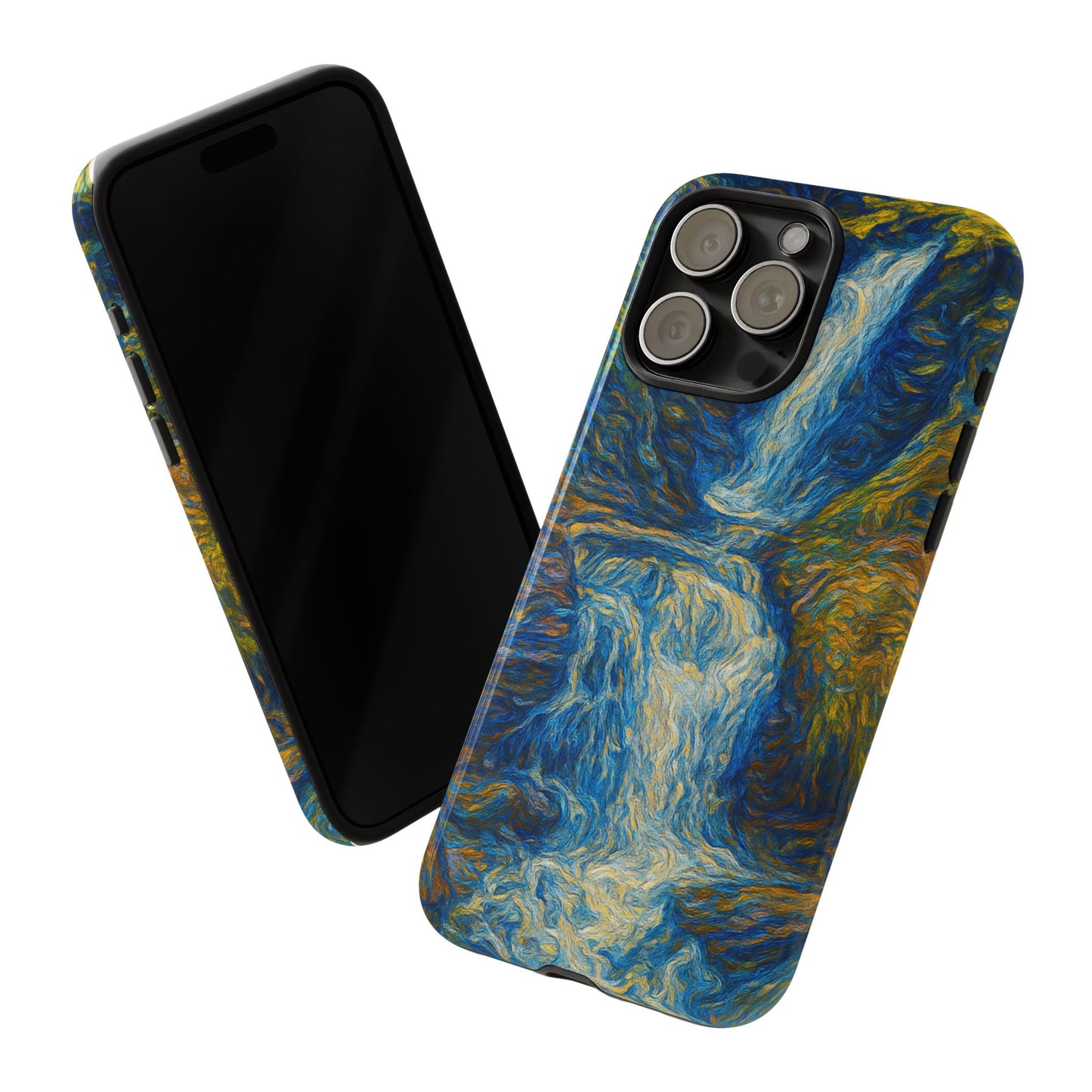 Artistic Phone Case - Waterfall Design, Unique Gift, Phone Accessory, Nature Lover, Original Artwork