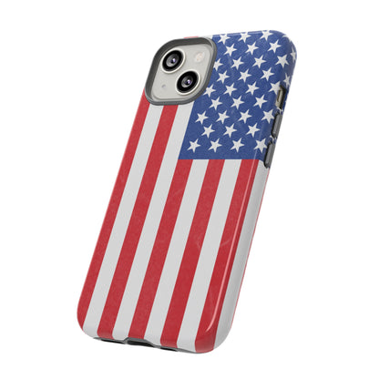 Patriotic Phone Case - Tough Cases for Veterans, USA Lovers, Independence Day, Memorial Day, Flag Design