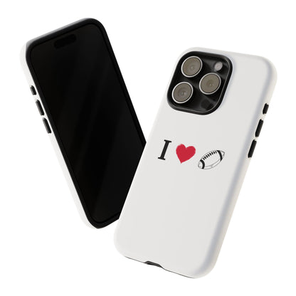 Football Love Phone Case - Tough Cases, Unique Sports Lover Gift, Personalized Cellphone Cover, Birthday Present, Sports Equipment
