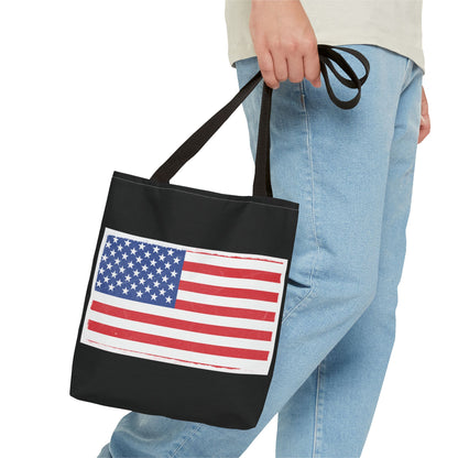 Patriotic Tote Bag, American Flag Carryall, Beach Bag, Reusable Shopping Tote, Independence Day Gift