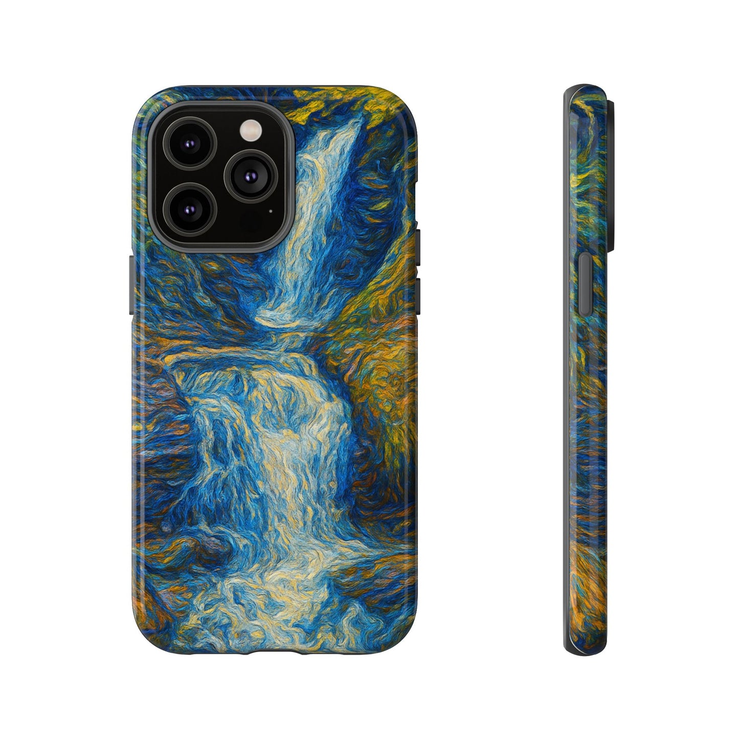 Artistic Phone Case - Waterfall Design, Unique Gift, Phone Accessory, Nature Lover, Original Artwork