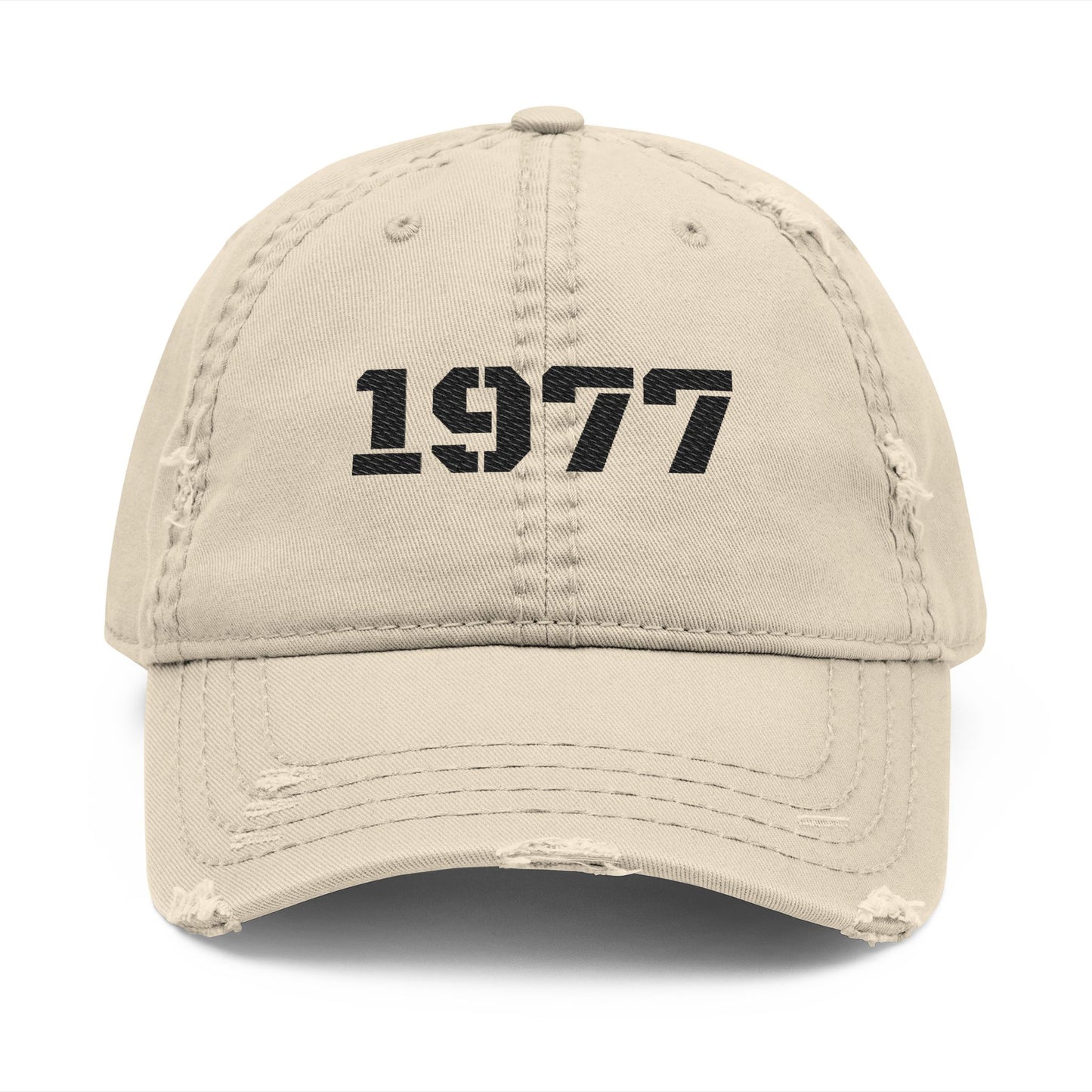 Distressed Dad Hat with 1977 Embroidery, Vintage Cap, Casual Fashion Accessory, Perfect Gift for Birthdays, Stylish Sun Protection, [...]