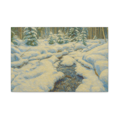 Winter Landscape Canvas Art, Nature Decor, Gallery Wall Art, Cozy Home Accent, Winter Wonderland Painting