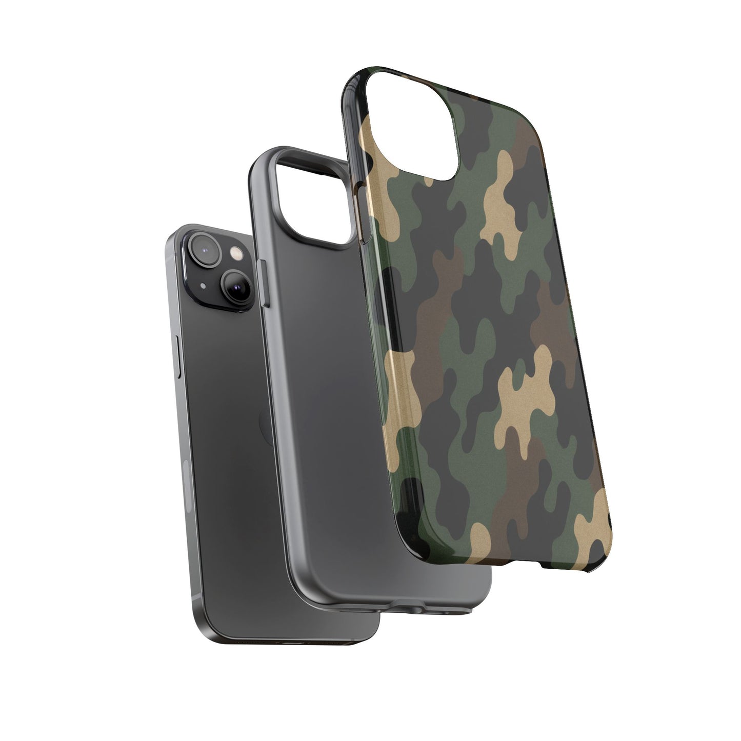 Camouflage Phone Case, Tough Cases, Military Style, Unique Phone Accessories, Gift for Him, Durable Phone Cover