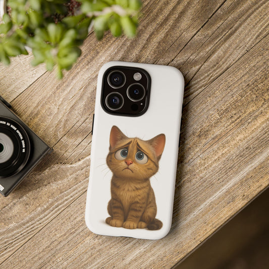 Cute Cat Phone Case, Funny Kitty Case, Animal Lover Gift, Cat Lover Accessory, Unique Cat Design Case, Pet Mom Gift - product image