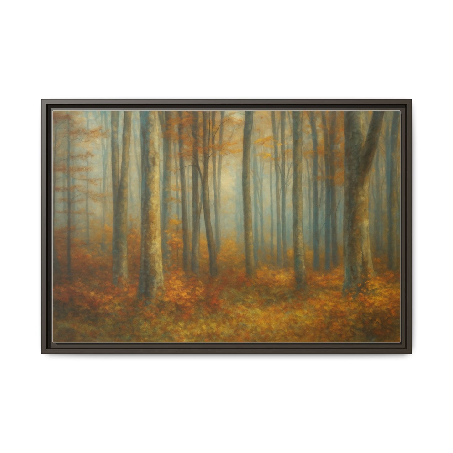 Autumn Forest Canvas Art, Framed Wall Decor, Rustic Home Decor, Nature Artwork, Gift for Nature Lovers