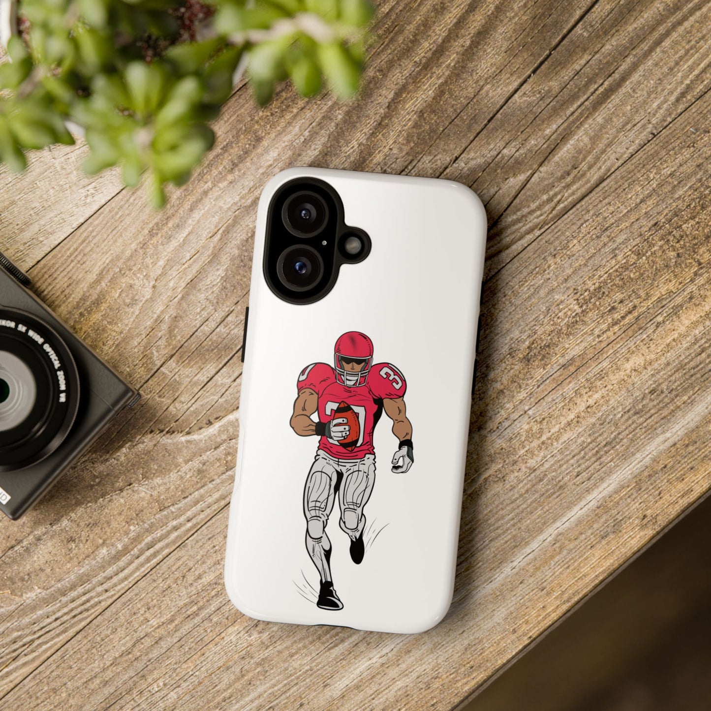 Football Player Tough Case, Sports Phone Cover, Athlete Gift, Tough Phone Case, Fall Sports, Football Lover's Accessory