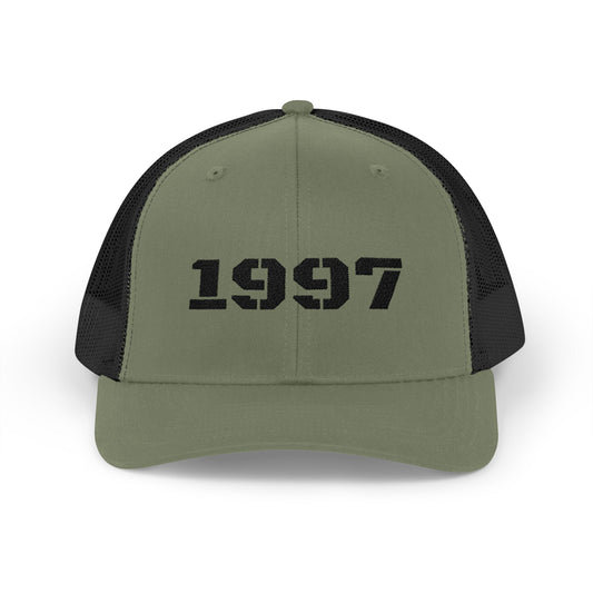 1997 Snapback Trucker Cap, Vintage Style Hat, Year Birth Cap, Trendy Dad Hat, Cool Casual Cap, Gift for 90s Kids - product image