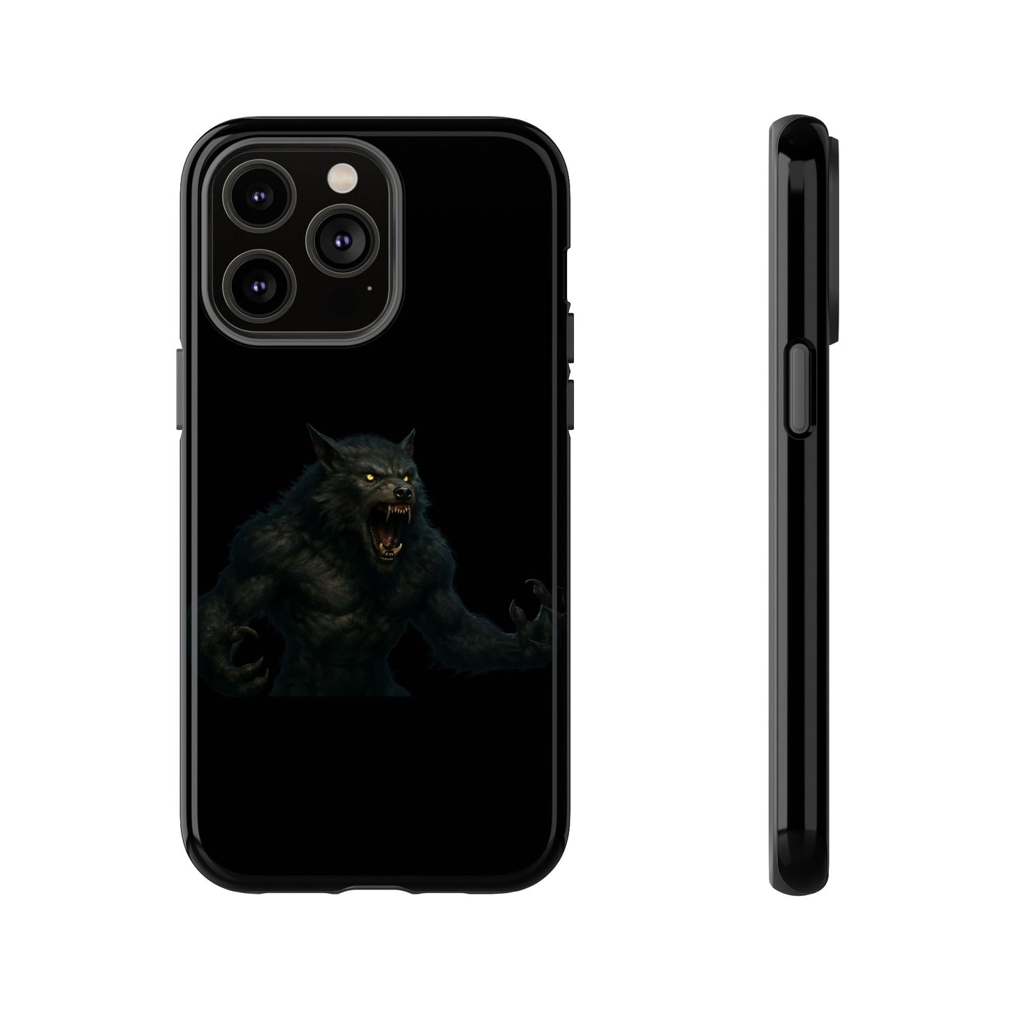 Werewolf Phone Case, Tough Cases, Black Panther Design, Gift for Animal Lovers, Phone Accessories, Fierce Phone Protection