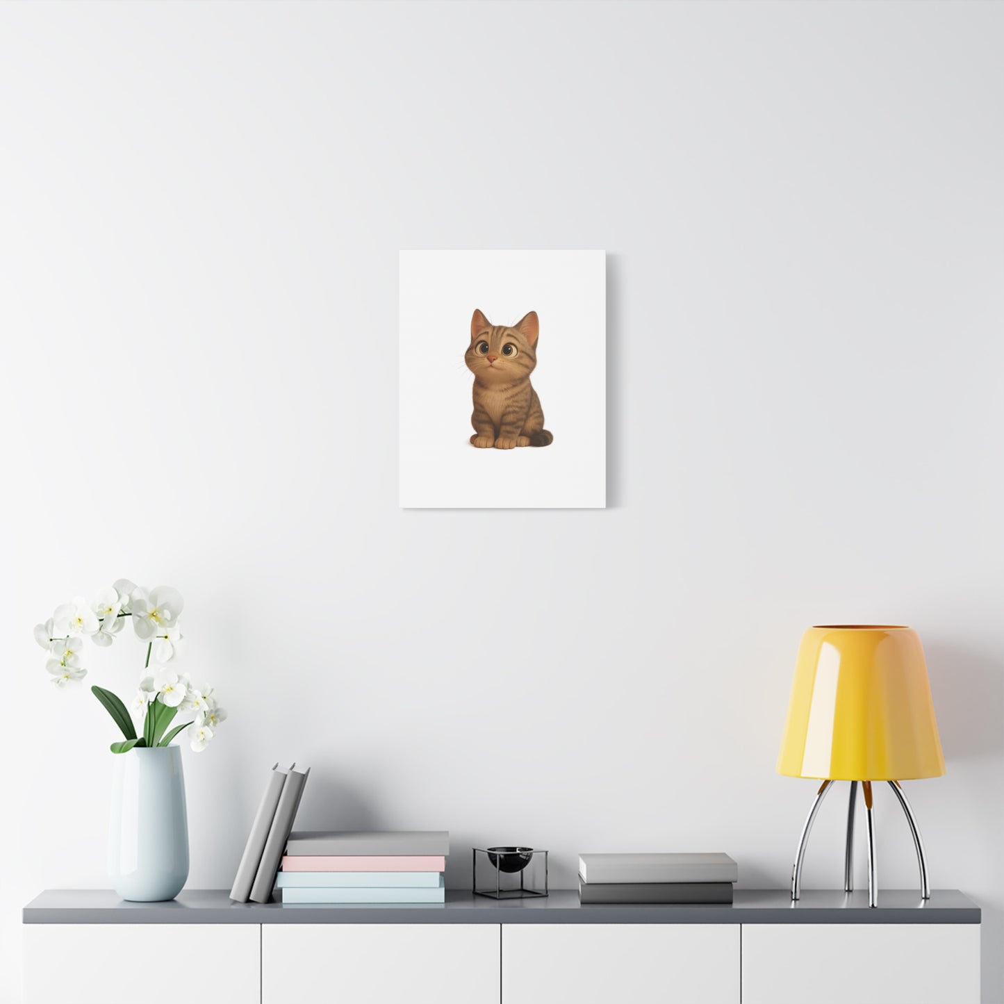 Adorable Cat Canvas Art, Cute Cat Wall Decor, Pet Lover Gift, Nursery Wall Art, Animal Print, Modern Home Decor