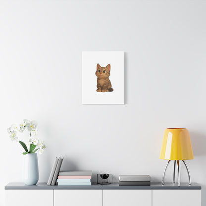 Adorable Cat Canvas Art, Cute Cat Wall Decor, Pet Lover Gift, Nursery Wall Art, Animal Print, Modern Home Decor