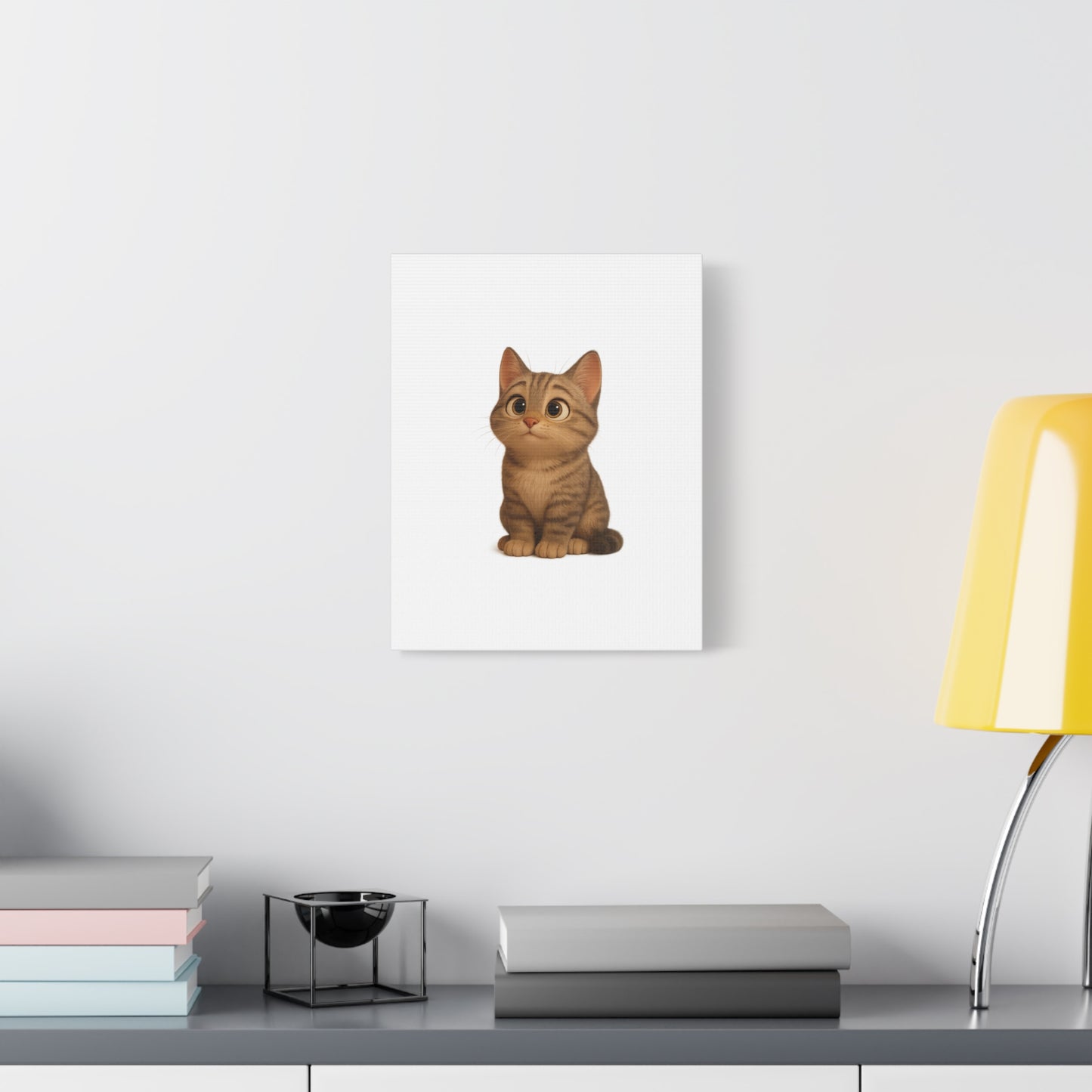 Adorable Cat Canvas Art, Cute Cat Wall Decor, Pet Lover Gift, Nursery Wall Art, Animal Print, Modern Home Decor