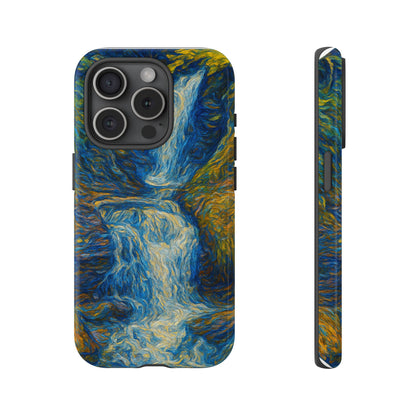 Artistic Phone Case - Waterfall Design, Unique Gift, Phone Accessory, Nature Lover, Original Artwork