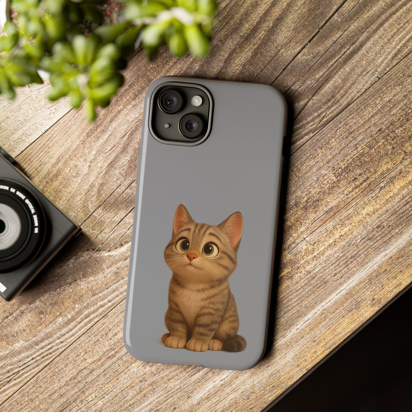 Cute Cat Phone Case, Kawaii Pet Accessory, Gift for Cat Lovers, Animal Phone Cover for Kids, Unique Kitty Design, Birthdays, Holidays