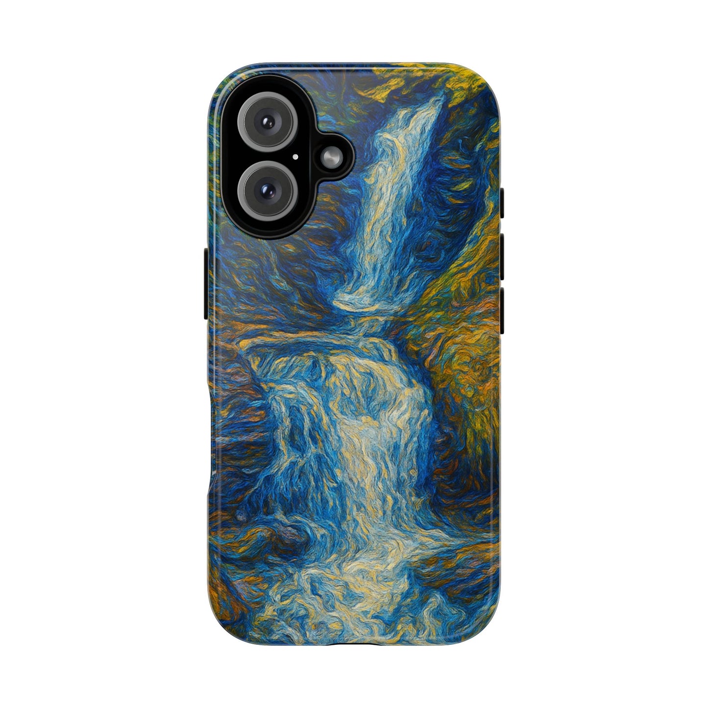 Artistic Phone Case - Waterfall Design, Unique Gift, Phone Accessory, Nature Lover, Original Artwork