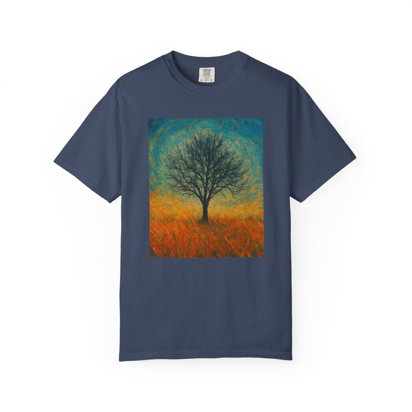 Nature-Themed Unisex Garment-Dyed T-Shirt - Tree Design, Bohemian Tee, Nature Lover Gift, Eco-Friendly Fashion, Casual Wear