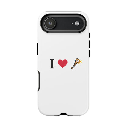 I Love Baseball Vibe Phone Case - Tough Cases for Sports Lovers, Gifts for Athletes, Fun Accessories, iPhone and Android Compatible