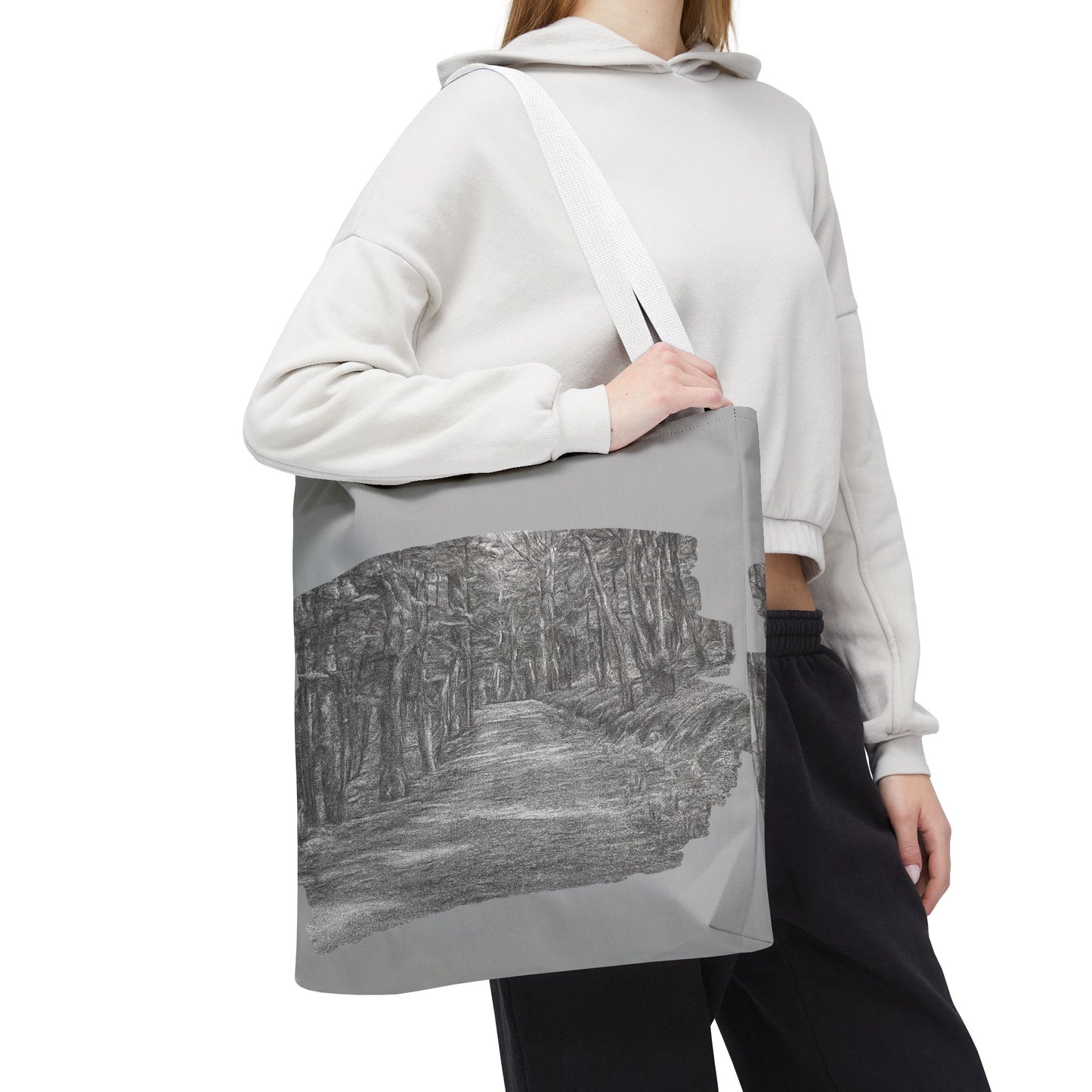 Scenic Path Tote Bag, Reversible Tote, Eco-Friendly Shopper, Outdoor Adventure Bag, Gift for Nature Lovers, Stylish Carryall