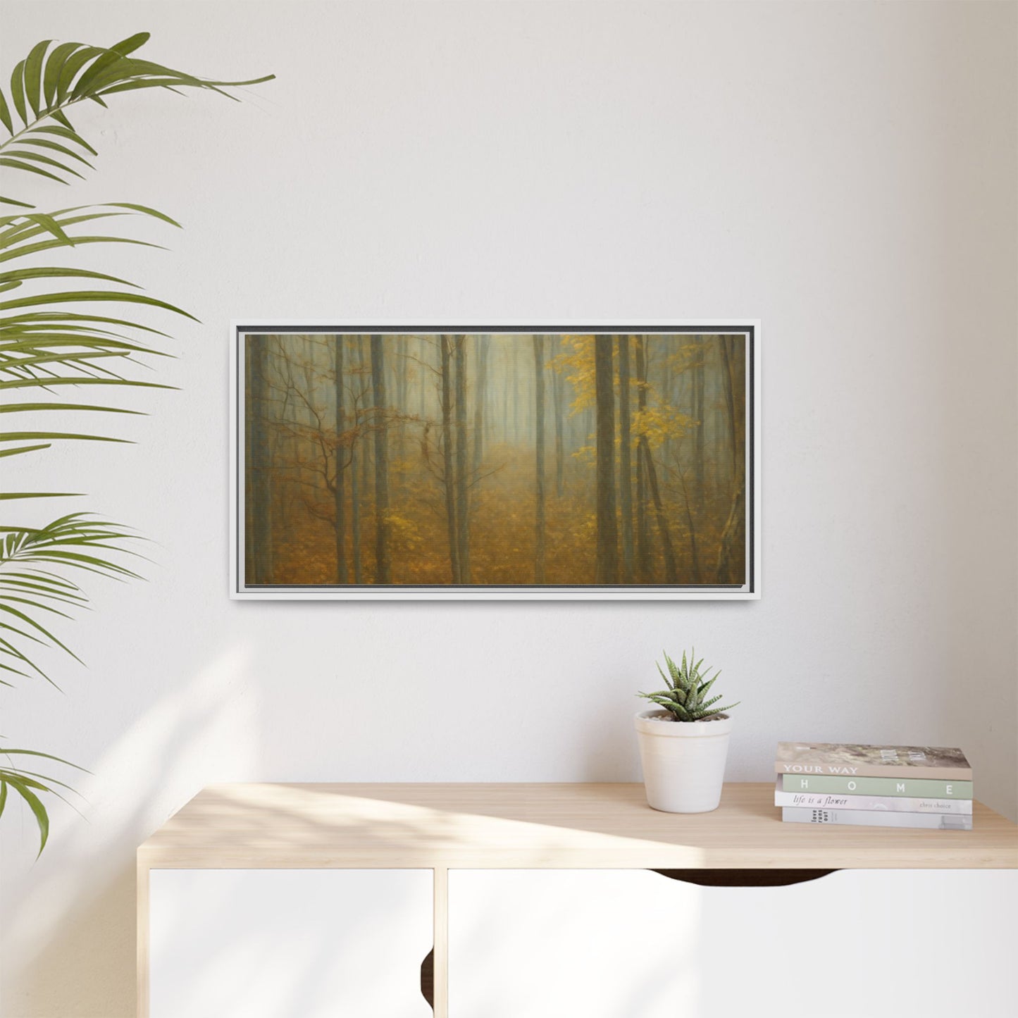 Framed Matte Canvas Art | Serenity in the Forest | Nature Wall Decor, Home Gallery, Cozy Living Room, Gift for Nature Lovers