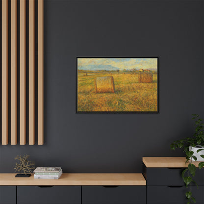 Framed Matte Canvas Wall Art - Rustic Farm Landscape, Country Decor, Home Gallery, Gift for Nature Lovers, Housewarming Decor