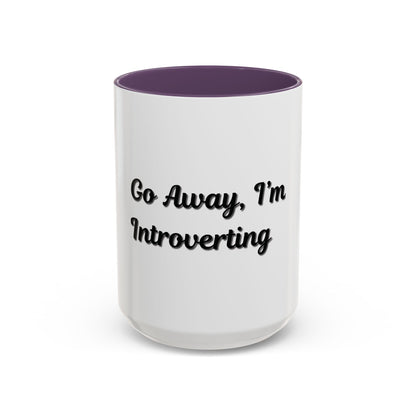 Introvert Coffee Mug - Go Away, I'm Introverting - Black Accent for Relaxing Moments