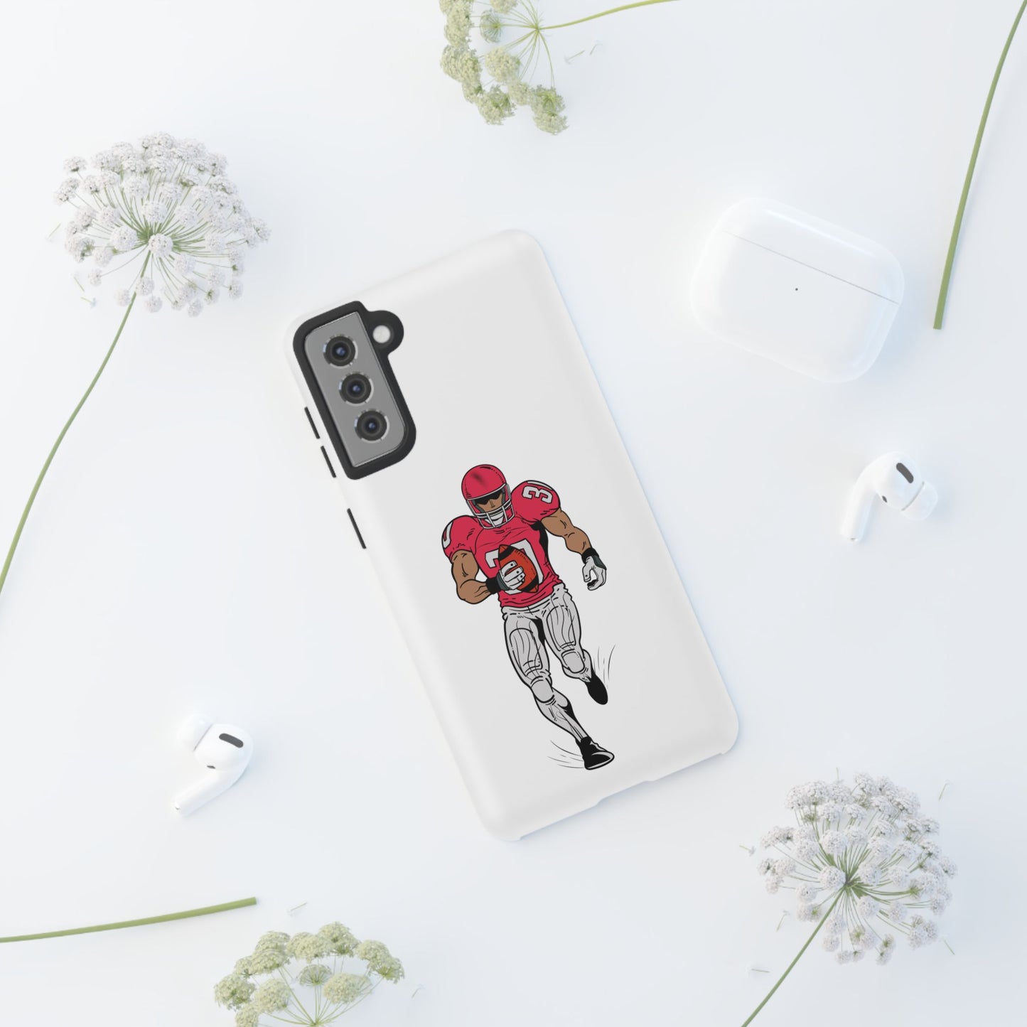 Football Player Tough Case, Sports Phone Cover, Athlete Gift, Tough Phone Case, Fall Sports, Football Lover's Accessory
