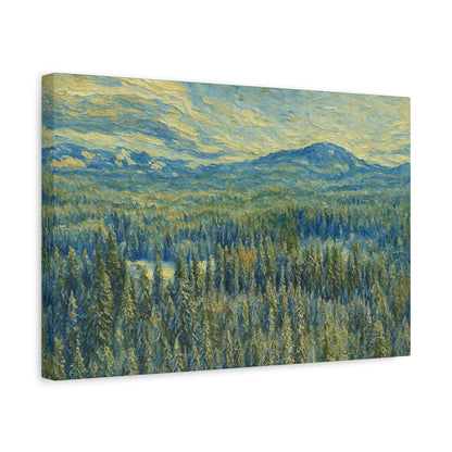 Scenic Landscape Canvas Print, Rustic Home Decor, Wall Art for Nature Lovers, Gift for Art Enthusiasts, Serene Forest Artwork