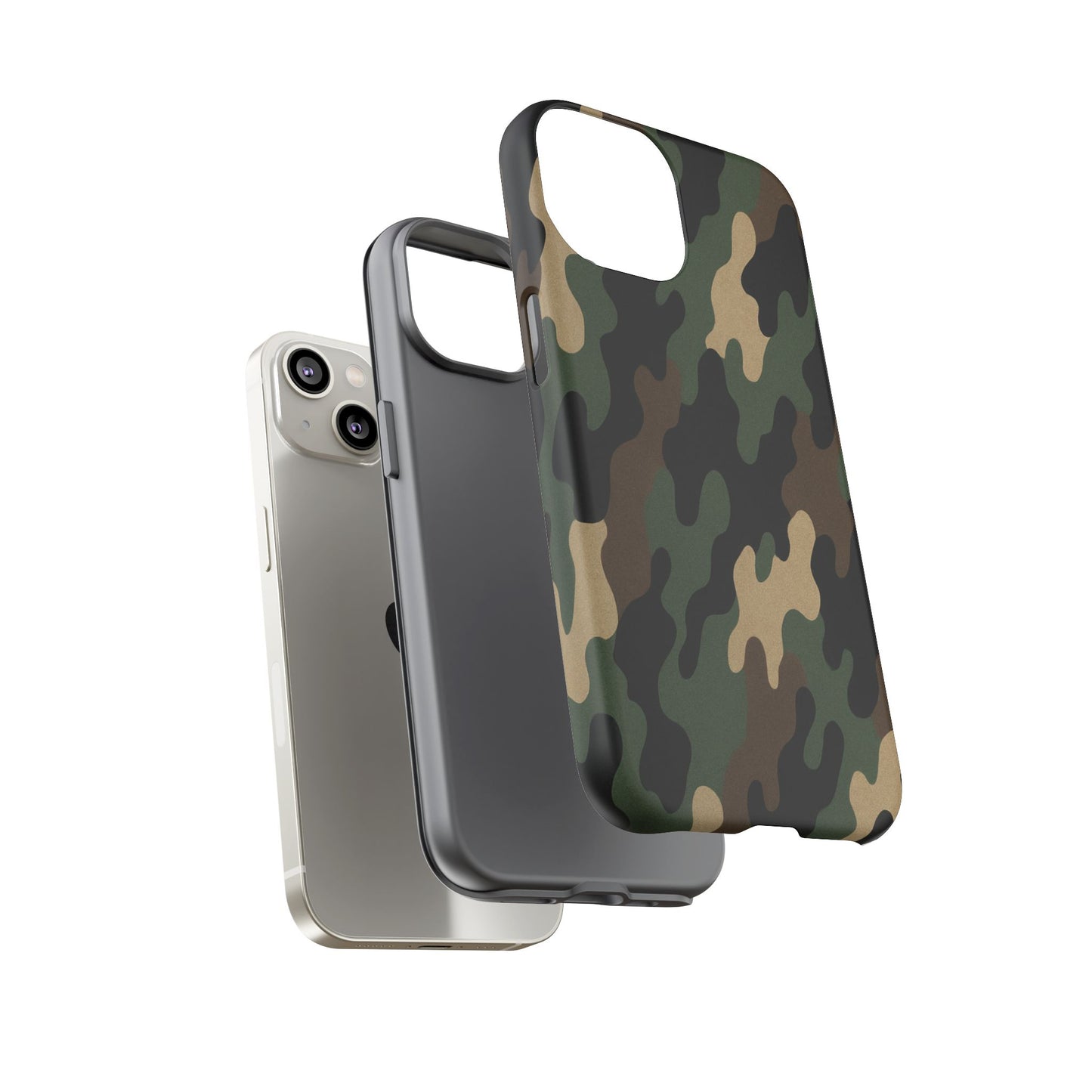 Camouflage Phone Case, Tough Cases, Military Style, Unique Phone Accessories, Gift for Him, Durable Phone Cover