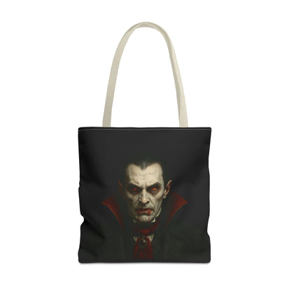 Vampire Haunted Tote Bag, Spooky Shopping Bag, Halloween Accessory, Gothic Style Handbag, Perfect for Halloween Parties, Unisex Tote