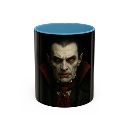 Gothic Dracula Vampire Accent Coffee Mug | Spooky Halloween Gift, Unique Home Decor, Collector's Mug, Coffee Lover's Gift