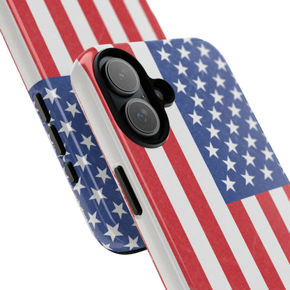 Patriotic Phone Case - Tough Cases for Veterans, USA Lovers, Independence Day, Memorial Day, Flag Design